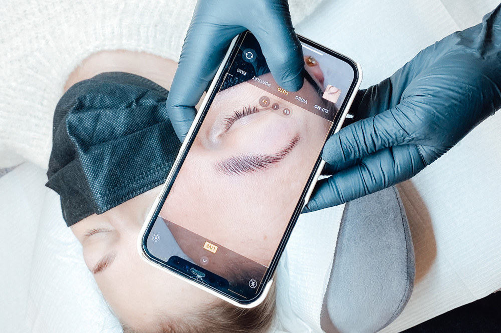 Wimpern fotografieren